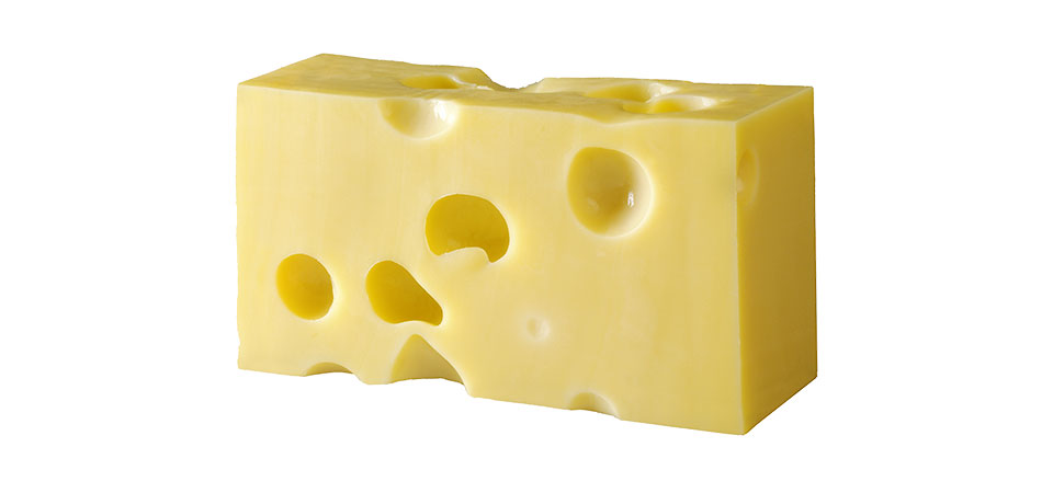 Picture of a emmentaler cheese bar