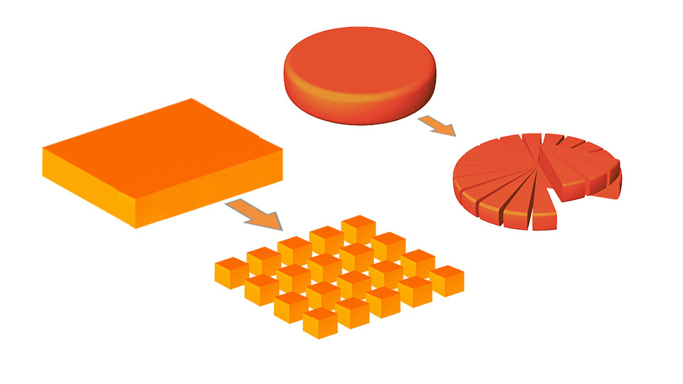 Cut schema of the cake cutter KS