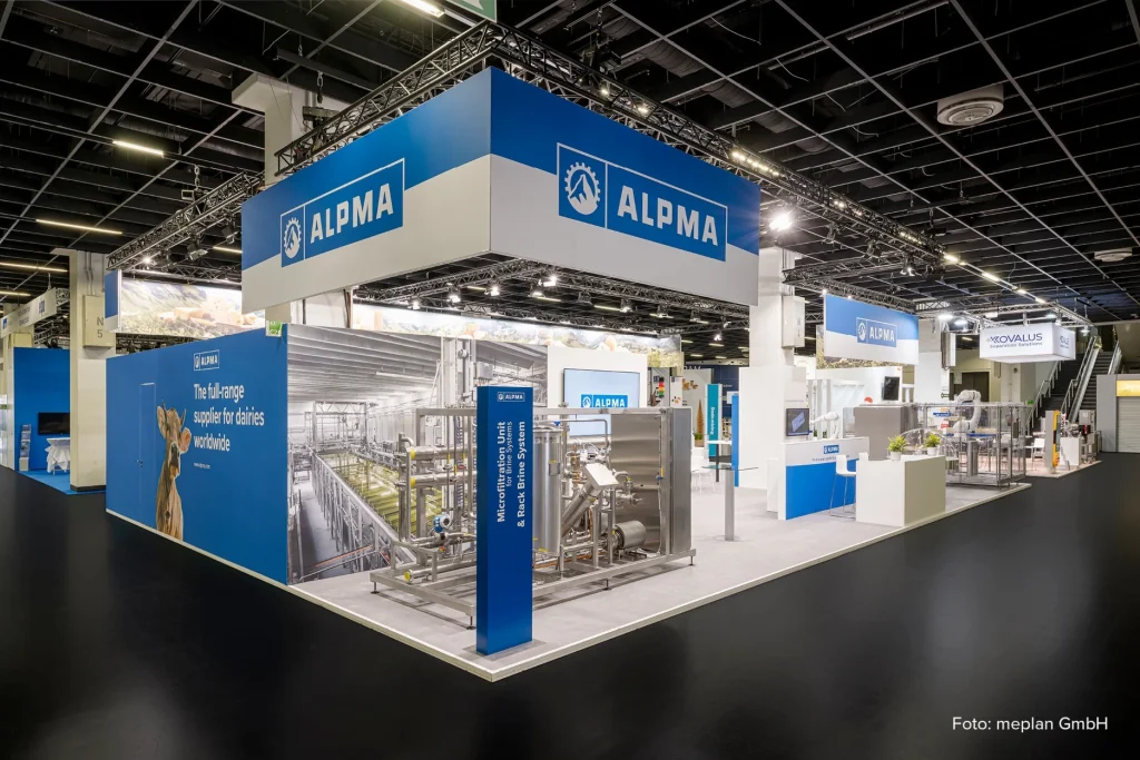 Messestand ALPMA auf der Anuga FoodTec 2024.